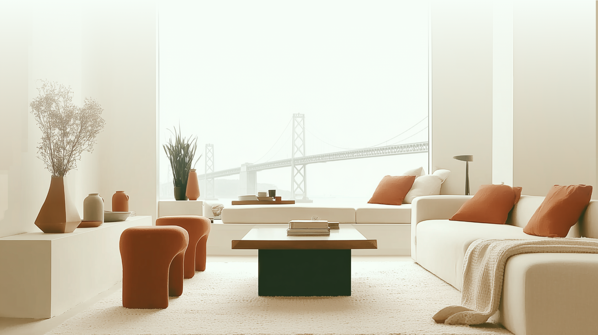 Beautiful clean living room